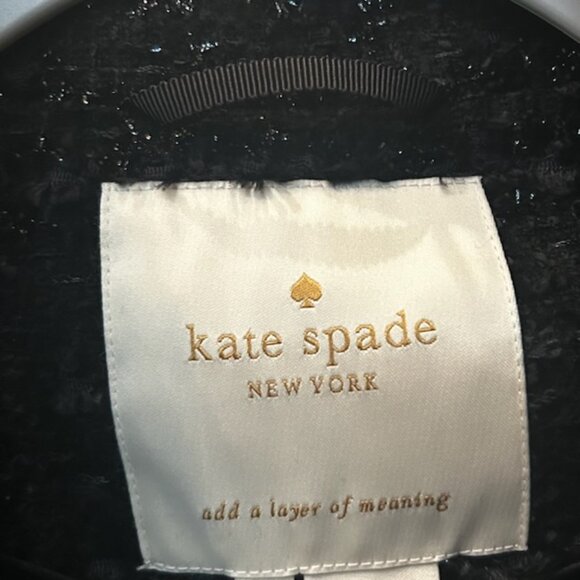 NWT Kate Spade Style Kimono Style Metallic Bouclette Tweed Belted Coat Jacket - Picture 10 of 13